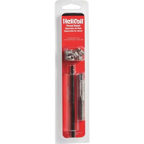 3/8-16 Inch Coarse Thread Repair Kit With 12 Inserts Installation Tool And Tap Complete DIY Instructions for repairing damaged threads in metal holes carded pack pro grade quality