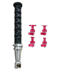 Heavy Duty Compact Auto Body Repair Kit With Sliding Hammer Dent Puller Tool, black handle with red aluminum tabs for easy use.