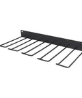 Heavy Duty Wall Mount Power Tool Organizer Rack With Drill Charging Station For A Clutter Free Garage, black steel wall rack with hooks.
