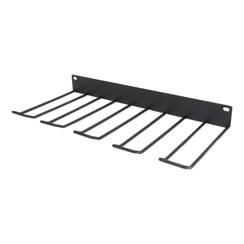 Heavy Duty Wall Mount Power Tool Organizer Rack With Drill Charging Station For A Clutter Free Garage, black steel wall rack with hooks.