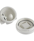 PVC Backwater Valve 1-1/2 Inch For Home Plumbing Backflow Prevention With Easy Slip Connection, showing internal parts