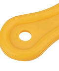 Close-up of the V-Shaped Push Sticks Set For Table Saws And Routers, 2 Pack in yellow ABS plastic showing ergonomic grip design with hole.