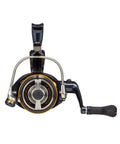 Beast Lever Brake Spinning Reel Impult 20 2500SH LBD 6.8 To 1 Gear Ratio front view, black and gold, 50 mm handle