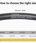 Heavy Duty 700C Bike Inner Tubes 35C 38C 40C 43C Fit Road Gravel Mountain And Hybrid Bikes With AV48mm Schrader Valve 2 Pack Premium Butyl Rubber For Puncture Resistant Flexible Fit showing tube size and valve details