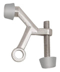 Five Pack Hinge Pin Door Stops With Rubber Tips And Wall Protectors, Satin Nickel Adjustable Door Stoppers For Easy Install, Keeps Doors From Slamming And Walls From Scratching, Home Door Guard Kit