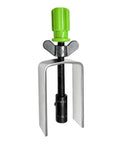 Steering Wheel Lock Plate Remover And Compressor Puller Tool with green handle, stainless steel body, and chrome vanadium screw