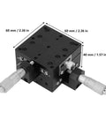 SEMY60AC Precision XY Linear Stage With Cross Roller Guide Micrometer Fine Tune 60x60mm Sliding Table For Optical Setups