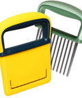 Two-pack YGDZ wavy crinkle cutters with stainless steel blades and yellow/green plastic handles