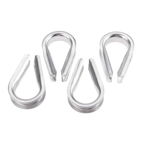 Heavy Duty 316 Stainless Steel Half Inch Wire Rope Thimble For Marine Boat Rigging And Anchor Splicing, set of four.