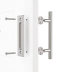 12 Pack Sliding Barn Door Handles Hardware Set With Flush Double Sided Finger Pull For Gates Garages And Cabinets Solid Steel