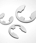Heavy Duty Stainless Steel E Circlip Snap Ring Set showing different sizes for machinery and automotive use