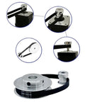 GT2 Closed Loop Timing Belt 2GT 6mm Wide Synchronous Drive Belt for CNC and Robotics shown with pulleys