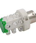 Single 24V green LED bulb from 5-pack for industrial signal indicator systems, part of LED indicator accessories for machinery.