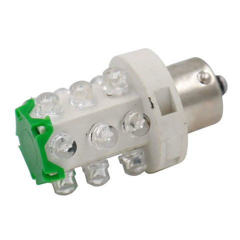 Single 24V green LED bulb from 5-pack for industrial signal indicator systems, part of LED indicator accessories for machinery.
