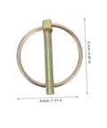 Heavy Duty Lynch Pin Kit 8 Pack For Farm Tractors Mowers And Trucks Tough As Nails Durable Safety Pins With Rings For Secure Hitching And Easy Towing Ideal For All Weather Farm Equipment Attachments And Reliable Quick Hitching Solutions, 5.1 cm iron pin