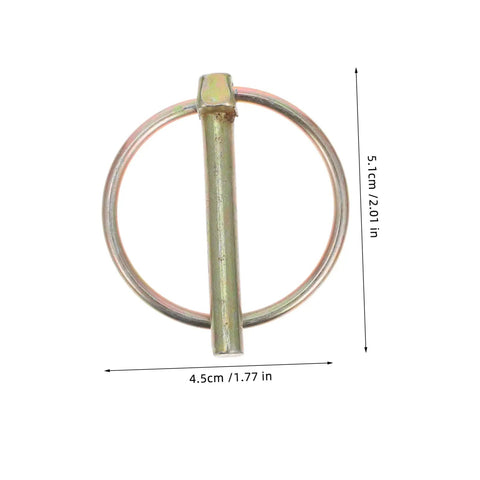 Heavy Duty Lynch Pin Kit 8 Pack For Farm Tractors Mowers And Trucks Tough As Nails Durable Safety Pins With Rings For Secure Hitching And Easy Towing Ideal For All Weather Farm Equipment Attachments And Reliable Quick Hitching Solutions, 5.1 cm iron pin