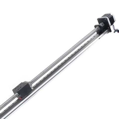 Pro Grade High Precision CNC Linear Guide Rail Kit For DIY Milling Machines And 3D Printers Smooth Motion Stage Rail Slide Table For Clean Cuts And Crisp Engraving 50mm Rail Stainless Steel That Holds Up, angled view