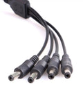 Knockout Heavy Duty Dc 5.5X2.1Mm Power Extension Cord Plug And Play Ac Adapter Splitter Cable with multiple connectors.