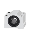 SC8UU SCS8UU Linear Ball Bearing Slide Block Bushing For CNC And 3D Printers, close-up view highlighting chromed steel design.