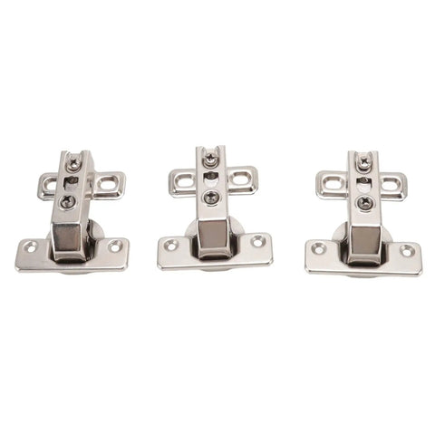 Three Piece Folding Cabinet Hinges Zinc Alloy With Soft Close Buffer 180 Degree Action Short Arm For Cabinets Wardrobes And Tables