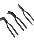 Three Piece Hand Seamer Set For Sheet Metal, Pro Grade Bending Pliers With Ergonomic Handles, 45 Degree And 90 Degree Pliers
