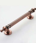 Heavy Duty Antique Barn Door Handle Kit With Red Copper Finish, 25 cm length stainless steel sliding door pulls, close-up view