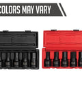 Heavy Duty 3/4 To 1-1/4 Inch Drive Impact Hex Driver Set, 5-Piece SAE, Cr-Mo Steel, Solid One-Piece Construction, two cases