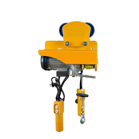 Heavy Duty Electric Wire Rope Hoist With Slick Wireless Remote Control 100 Kg Capacity Smooth Operator Setup For Garage Crew Single Or Double Slings Reaches Thirty Eight Feet High Quick Release Hooks For No Sweat Rigging