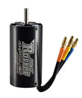 Top Shelf 4074 Brushless Motor Paired With Water Cooling Jacket For Remote Boats with multi-colored connectors and durable construction.