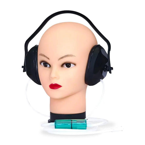 Hydrogen Inhalation Ear Mask For Tinnitus And Hearing Support With Direct Molecular Hydrogen Delivery, displayed on mannequin head