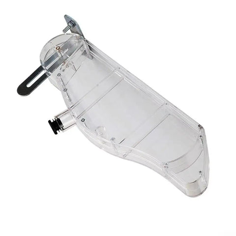 Clear Table Saw Blade Guard With Adjustable Acrylic Splitter Bracket And Snag Free Dust Deflector top view showcasing its protective design.