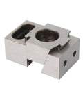 Close-up of Beefy CNC Clamp Vise for Multi-Station Pneumatic Milling, Single-Sided OK Clamp With Precise Center Fix