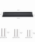 Diagram of 6 Inch Black Matte Cabinet Handles Set For Kitchen Cabinets And Drawers Durable Zinc Alloy Pulls showing dimensions and screws