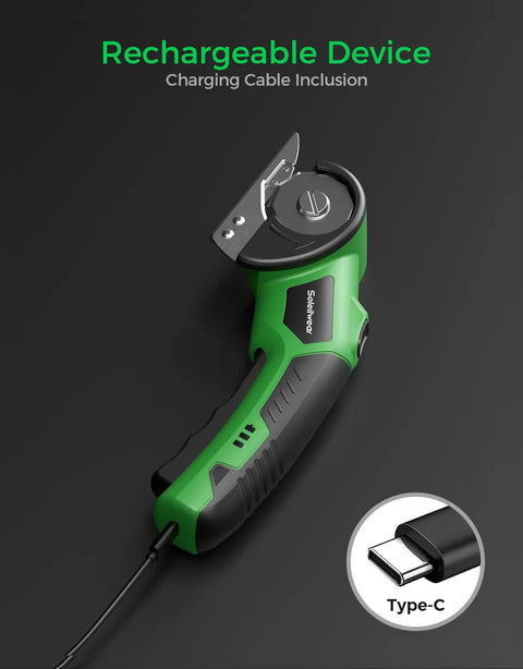 Cordless Cardboard Cutter With Rechargeable 4V Motor Electric Box Cutter Includes 2 Blades Safety Lock And LED Light Power