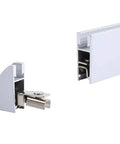 Sliding Glass Door Roller Kit 4 Pack With Stainless Steel Ball Bearing Wheels 5mm Clamp Track showing detailed view of track components