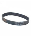 5pc 3GT Timing Synchronous Belt Set Closed Loop Rubber Drive Belt 3mm Pitch, black toothed belt labeled 228-3GT