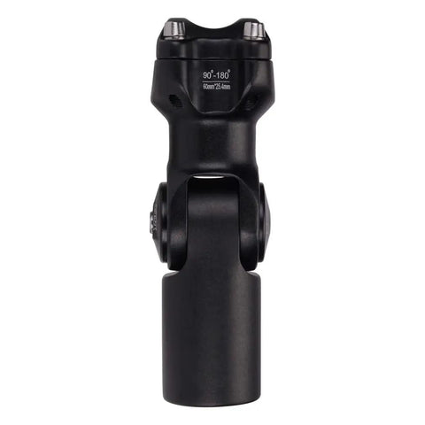 Front view of Adjustable 60mm Mountain Bike Stem 0 To 90 Degree Aluminum Alloy CNC Forged 25.4mm Handlebar Clamp 1 Inch Riser