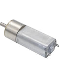 Heavy Duty DC Gear Motor With Precision Speed Reduction Box For DIY Car And Boat Models, metal body with shaft, compact design.
