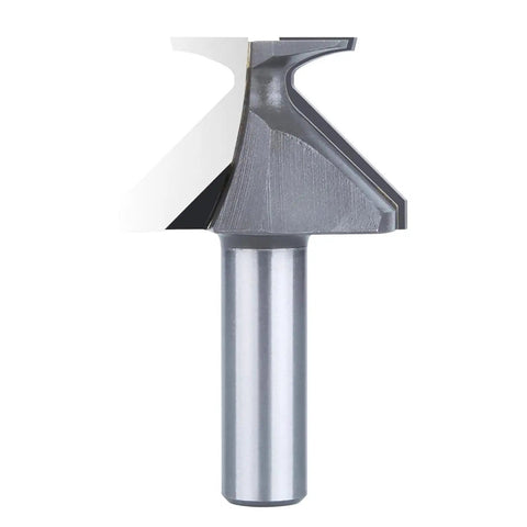 Get That Smooth Curved Cut With The 2 Inch Shank R30 Radius Arc Bending Integrated Router Bit For Woodworking Pros Who Want Perfect Cabinet Edges And Custom Furniture Pieces Without Any Hassle Or Splintering Issues Ever Again - Close-up view of tungsten steel router bit.