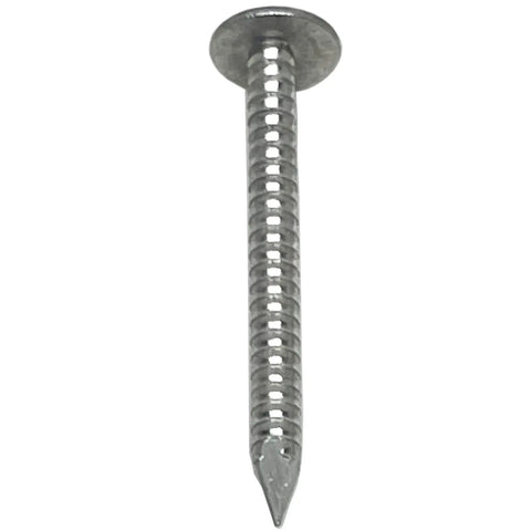 Tough As Nails 1.75 Inch Aluminum Ring Shank Nails 5D Flat Head For Vinyl Siding Roofing Fascia Trim Rust Resistant Legit Strong Exterior Hardware Fasteners Pro Kit 100 Piece