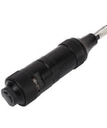 Air powered die grinder, black stainless steel, designed for precise engraving and polishing tasks in a workshop.