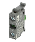 MCB-10 1SFA611610R1001 Single-Pole 1NO Auxiliary Contact Block, front-mount with screw terminals, side view