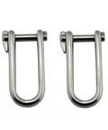 Premium Tough As Nails 316 Stainless Steel Key Pin Shackles Two Pack lightweight and durable rigging hardware for marine use.