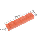 Kickass Magnetic Vise Jaw Pads With Chunky Nylon Grip And Snug V Grooves To Lock Gear Down On Your Bench Sweet Add On For Woodworking Jewelry Repairs And Weekend Shop Projects, orange nylon pad, 125mm length.