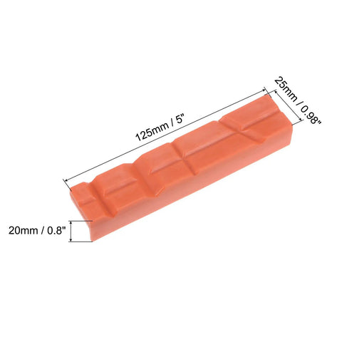Kickass Magnetic Vise Jaw Pads With Chunky Nylon Grip And Snug V Grooves To Lock Gear Down On Your Bench Sweet Add On For Woodworking Jewelry Repairs And Weekend Shop Projects, orange nylon pad, 125mm length.