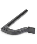 Pony 8 Inch Bench Hold-Down Clamp For Woodworking Heavy Iron With Black Enamel Finish Quick Tap In Mount Holds Work Firmly On Benchtops 8 Inch Length 4 Inch Reach Fits Predrilled 11/16 Inch Hole Built Tough For Any Project, black iron clamp