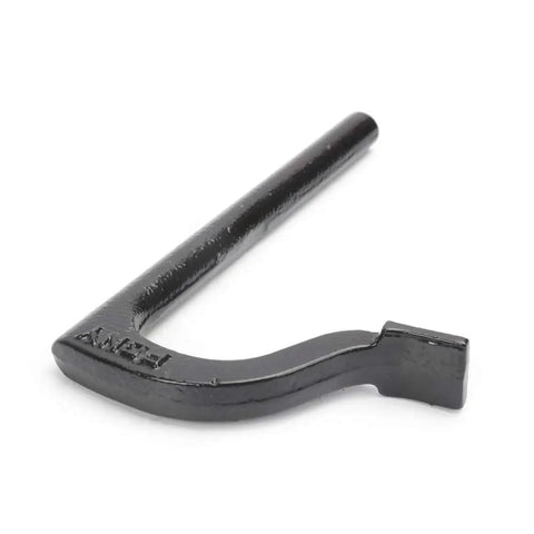 Pony 8 Inch Bench Hold-Down Clamp For Woodworking Heavy Iron With Black Enamel Finish Quick Tap In Mount Holds Work Firmly On Benchtops 8 Inch Length 4 Inch Reach Fits Predrilled 11/16 Inch Hole Built Tough For Any Project, black iron clamp