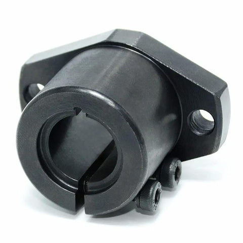 Beefy Heavy Duty Carbon Steel Bracket Guide Shaft Supports With Flanged Slit Strut Clamps And Tube Clamp Connectors For Industrial Frames