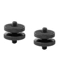 Two Pack 1/4-20 Male Screw Double End Aluminum Alloy Fits 1/4 Inch Threaded Holes Built Tough for Camera Rigs, Tripods