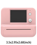 Totally Rad Pink Mini Thermal Printer With AI Voice Recognition And Built In Display Convert Speech To Line Art Instantly Dead Simple For Creative Kids Sketch Watercolor Ink Anime Styles front view showing screen and buttons